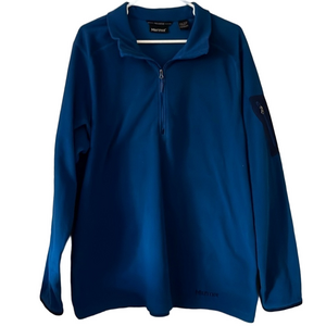 Marmot blue XXL Polartec‎ fleece pullover 3/4 zip golf running hike camp outdoor